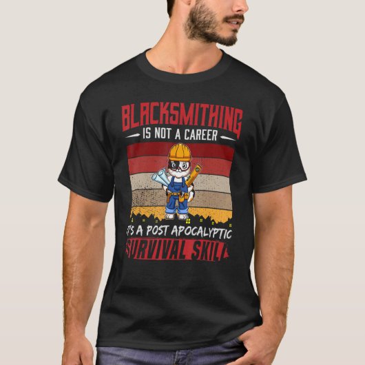 Mannen Blacksmith is geen loopster die het overlev T-shirt (Voorkant)