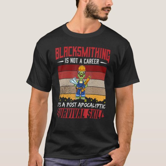 Mannen Blacksmith is geen loopster die het overlev T-shirt (Voorkant)