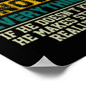 Mannen blauw kent alles wat is poster (Hoek)