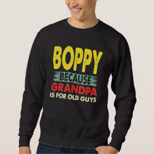 Mannen blauw omdat opa voor oude jongens is trui