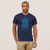 Mannen blauw redding herbergen herder t-shirt (Voorkant volledig)