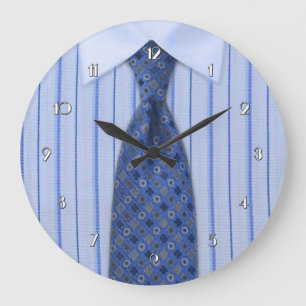 Mannen blauw Shirt en Stropdas Nauwkeurige Klok