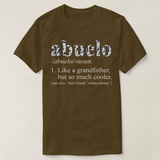 Mannen blauw Stropdas die Cool Abuelo als grootvad T-shirt (Design voorkant)