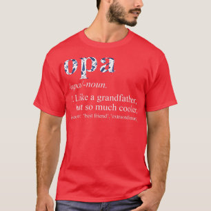 Mannen blauw Stropdas die Cool Opa als grootvader T-shirt