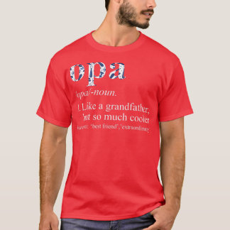 Mannen blauw Stropdas die Cool Opa als grootvader  T-shirt