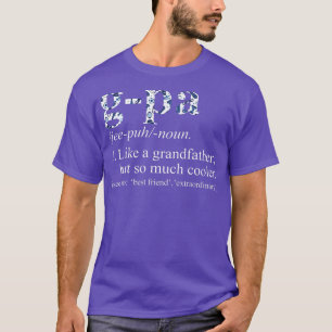 Mannen blauw Stropdas die net als grootvader T-shirt