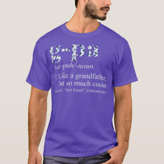Mannen blauw Stropdas die net als grootvader T-shirt