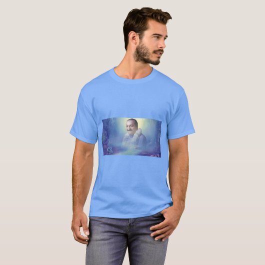 Mannen blauw t-shirt (Voorkant volledig)