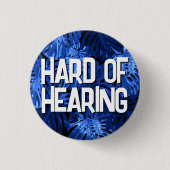 Mannen Blauwe Oerwoud Blauw Blauw Bladeren Slecht  Ronde Button 3,2 Cm (Voorkant)