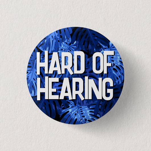 Mannen Blauwe Oerwoud Blauw Blauw Bladeren Slecht  Ronde Button 3,2 Cm (Voorkant)