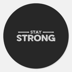 Mannen Blijf Sterk Gym Fitness Workout Bodybuildin Ronde Sticker