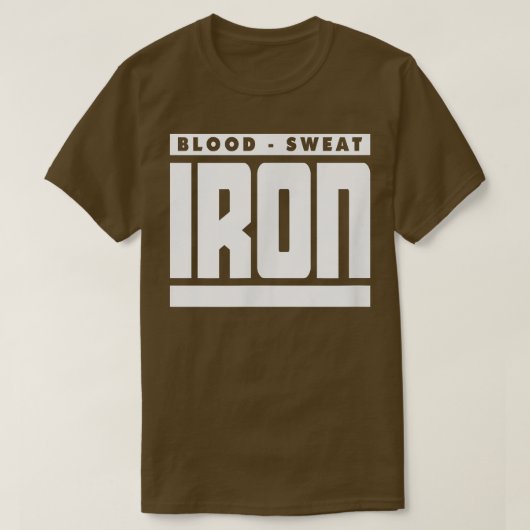 Mannen BLOEDZETTEN EN IRON-gym fitness T-shirt (Design voorkant)