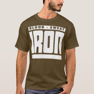 Mannen BLOEDZETTEN EN IRON-gym fitness T-shirt