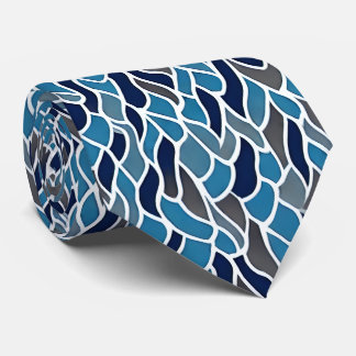 Mannen Blue en Grey Pattern Stropdas