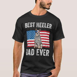 Mannen Blue Heeler Dad Australian Cattle Hondenlie T-shirt
