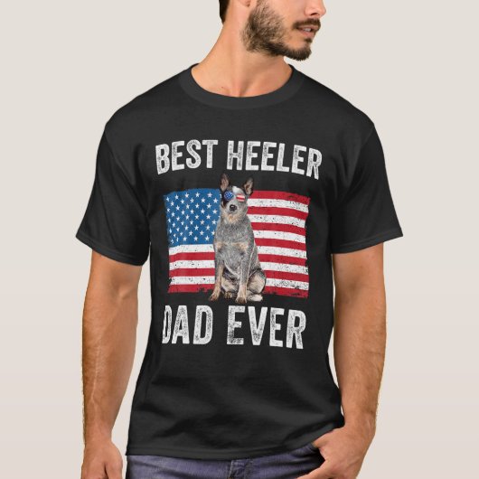 Mannen Blue Heeler Dad Australian Cattle Hondenlie T-shirt (Voorkant)