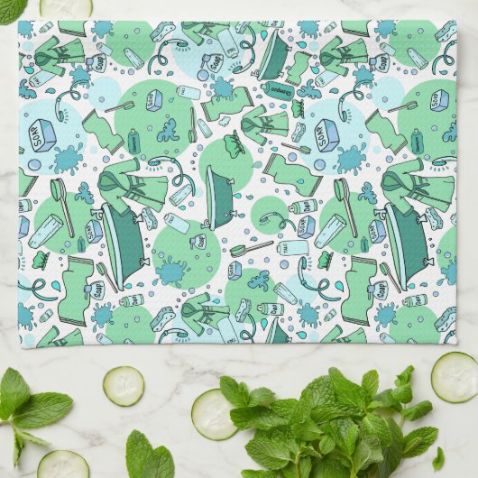 Mannen Blue Patterned Theedoek (Gevouwen)