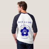 Mannen Blue Raglan Kangaroo in Seido Gi T-Shirt (Achterkant volledig)