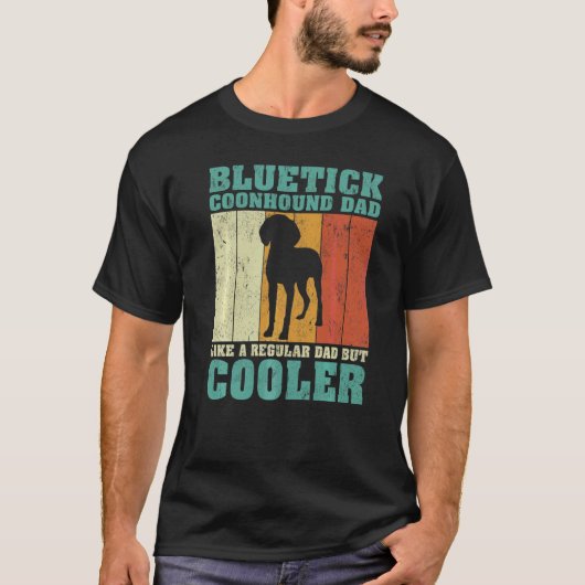 Mannen bluetick coonhound papa als een gewone papa t-shirt (Voorkant)