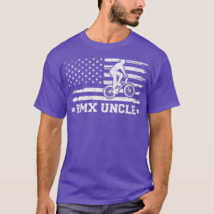Mannen BMX Bike Rider American Flag BMX oom Vader T-shirt