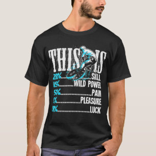 Mannen BMX Biking is een vaardigheidspanje Plezier T-shirt