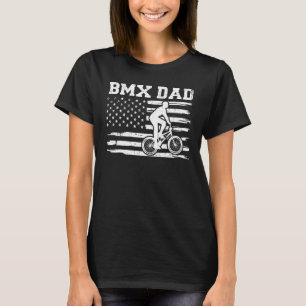 Mannen Bmx Pap Usa Vlag  Fietsen Bmx Rider F T-shirt