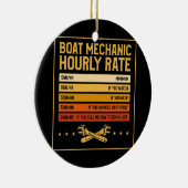 Mannen Boat Mechanic Hourly Rate Funny Mechanical Keramisch Ornament (Rechts)