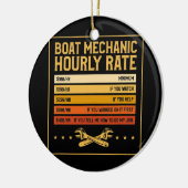 Mannen Boat Mechanic Hourly Rate Funny Mechanical Keramisch Ornament (Links)
