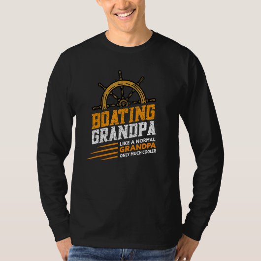Mannen Boating Grandpa Motorboating Sailing Captai T-shirt (Voorkant)