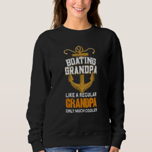 Mannen boating Grandpa Motorboating Sailing Captai Trui