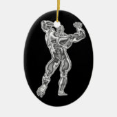Mannen Bodybuilding Pose Ornament (Voorkant)