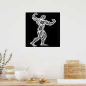 Mannen Bodybuilding Pose Poster (Keuken)