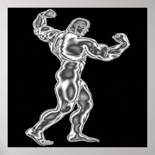 Mannen Bodybuilding Pose Poster (Voorkant)
