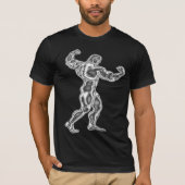 Mannen Bodybuilding Pose T-Shirt (Voorkant)