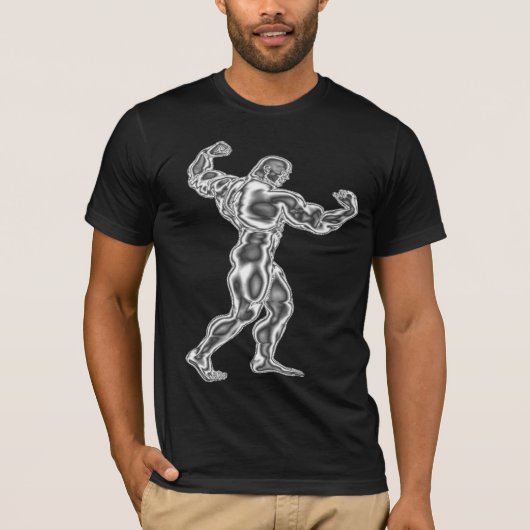 Mannen Bodybuilding Pose T-Shirt (Voorkant)