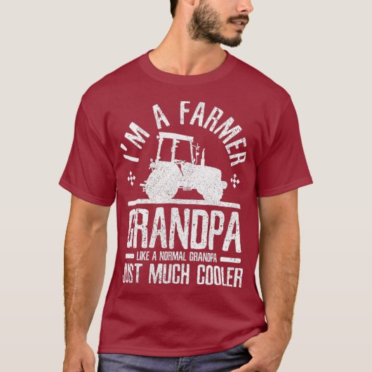 Mannen Boer Opa - Grappige Boerderij Grootvader T-shirt (Voorkant)