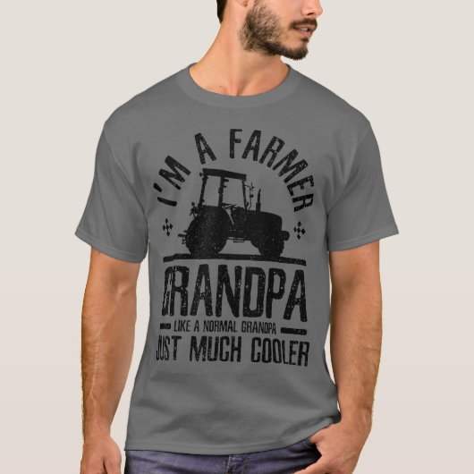Mannen Boer Opa - Grappige Boerderij Grootvader T-shirt (Voorkant)