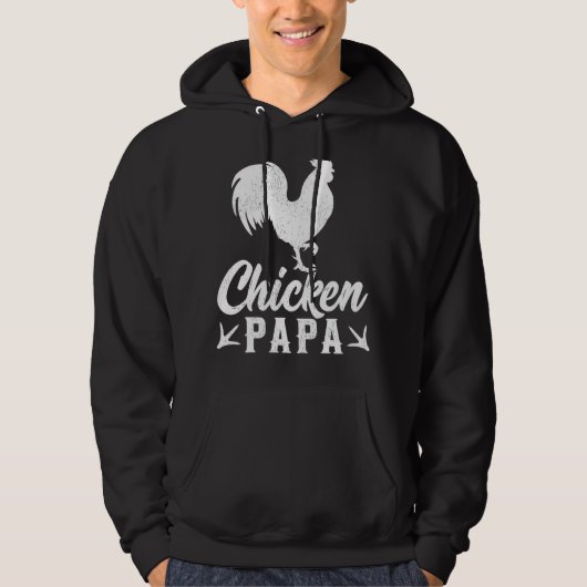 Mannen Boerderij van kippen Farmer Chicken Papa Fa Hoodie (Voorkant)