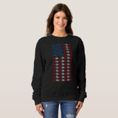 Mannen boerentractor juli 4e Amerikaanse vlag Trui (Voorkant volledig)