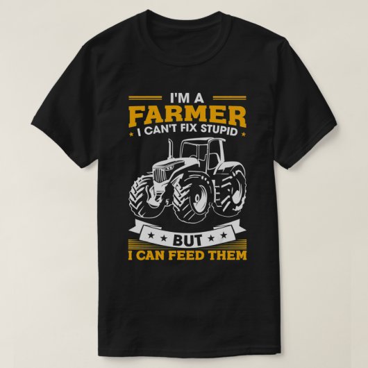 Mannen boerentractor Lover I'm a Farmer I Feed Peo T-shirt (Design voorkant)