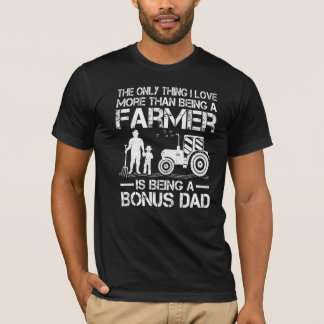 Mannen boerentractor Retro Farmer Bonus Pap Fathe T-shirt