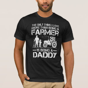 Mannen boerentractor Retro Farmer papa's vader T-shirt
