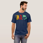 Mannen Boerenvaders Tractoren - retro T-shirt (Voorkant volledig)