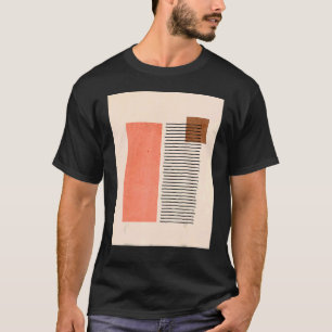 Mannen Boho Abstracte vormen midden eeuw Modern 3 T-shirt