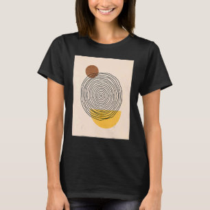 Mannen Boho Abstracte vormen midden eeuw Modern 4 T-shirt