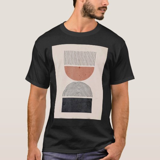 Mannen Boho Abstracte vormen midden eeuw Modern 5 T-shirt (Voorkant)