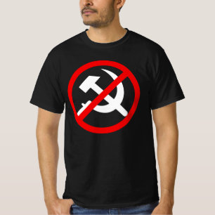 Mannen Bold Anti-Communistisch 2-zijdig Koopje T-s T-shirt