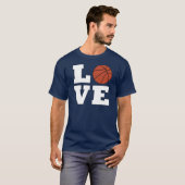 Mannen Bold Basketball LOVE Player of Coach T-shir T-shirt (Voorkant volledig)