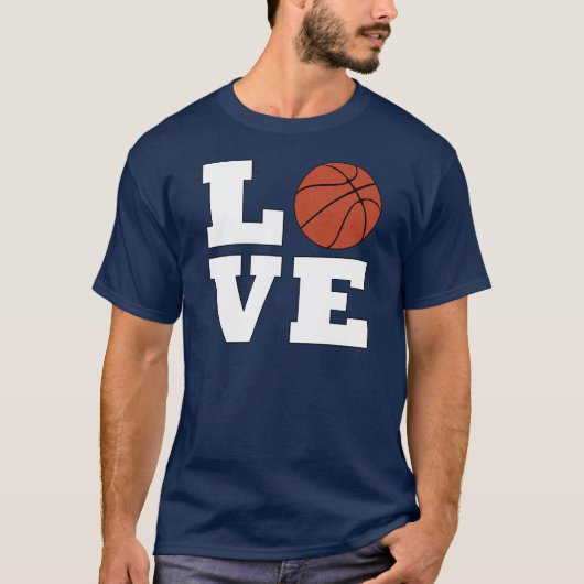 Mannen Bold Basketball LOVE Player of Coach T-shir T-shirt (Voorkant)