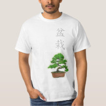 Mannen Bonsai Tree T-shirt (wit)